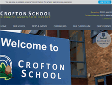 Tablet Screenshot of croftonschool.co.uk